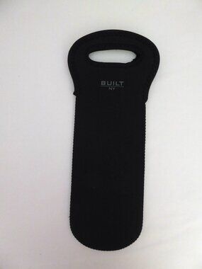 NEW WINE BOTTLE TOTE CARRIER BLACK NEOPRENE BUILT NY BRAND